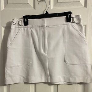 Express White Skirt with Pocket Accents